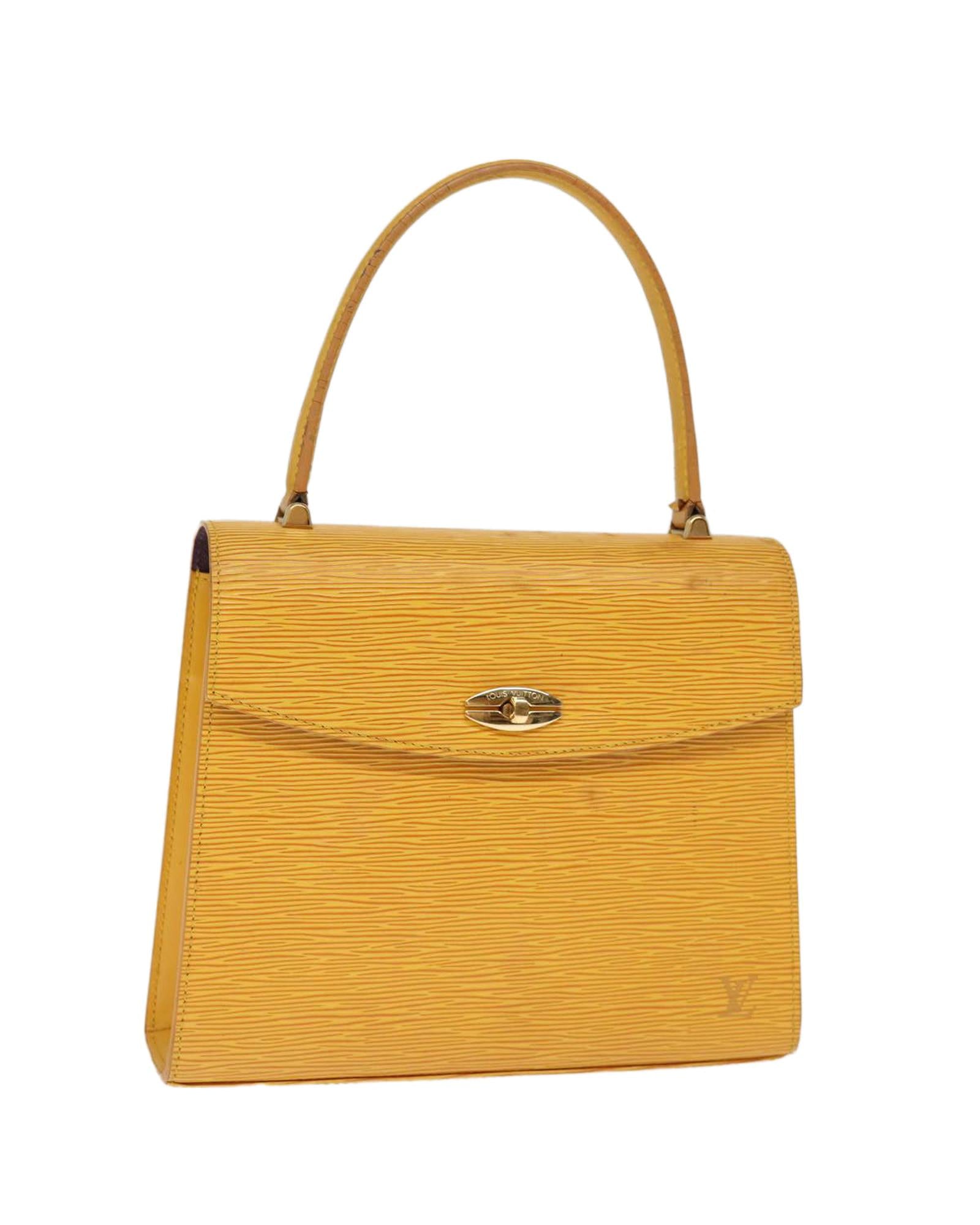 image of Yellow Epi Leather Malesherbes Hand Bag by Louis Vuitton