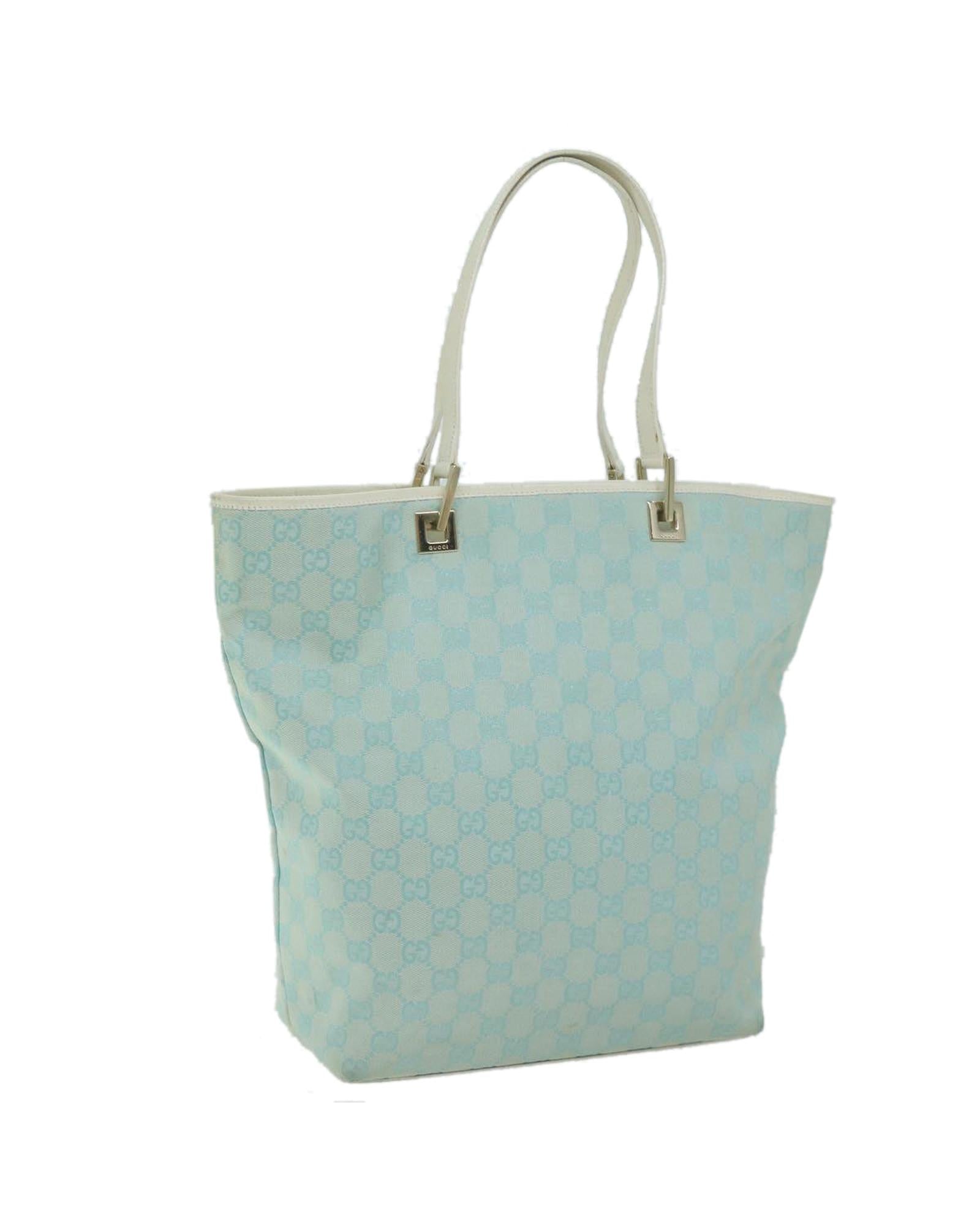 image of GG Canvas Tote Bag in Light Blue