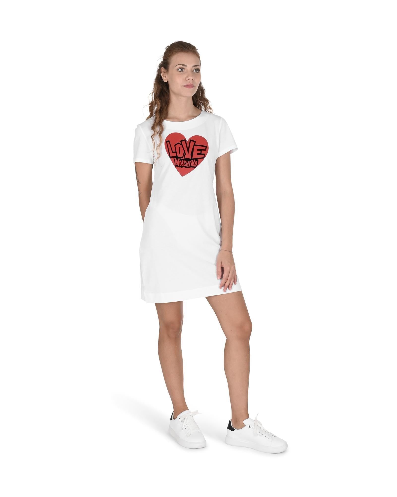 image of Heart T-Shirt Dress in 100% Cotton