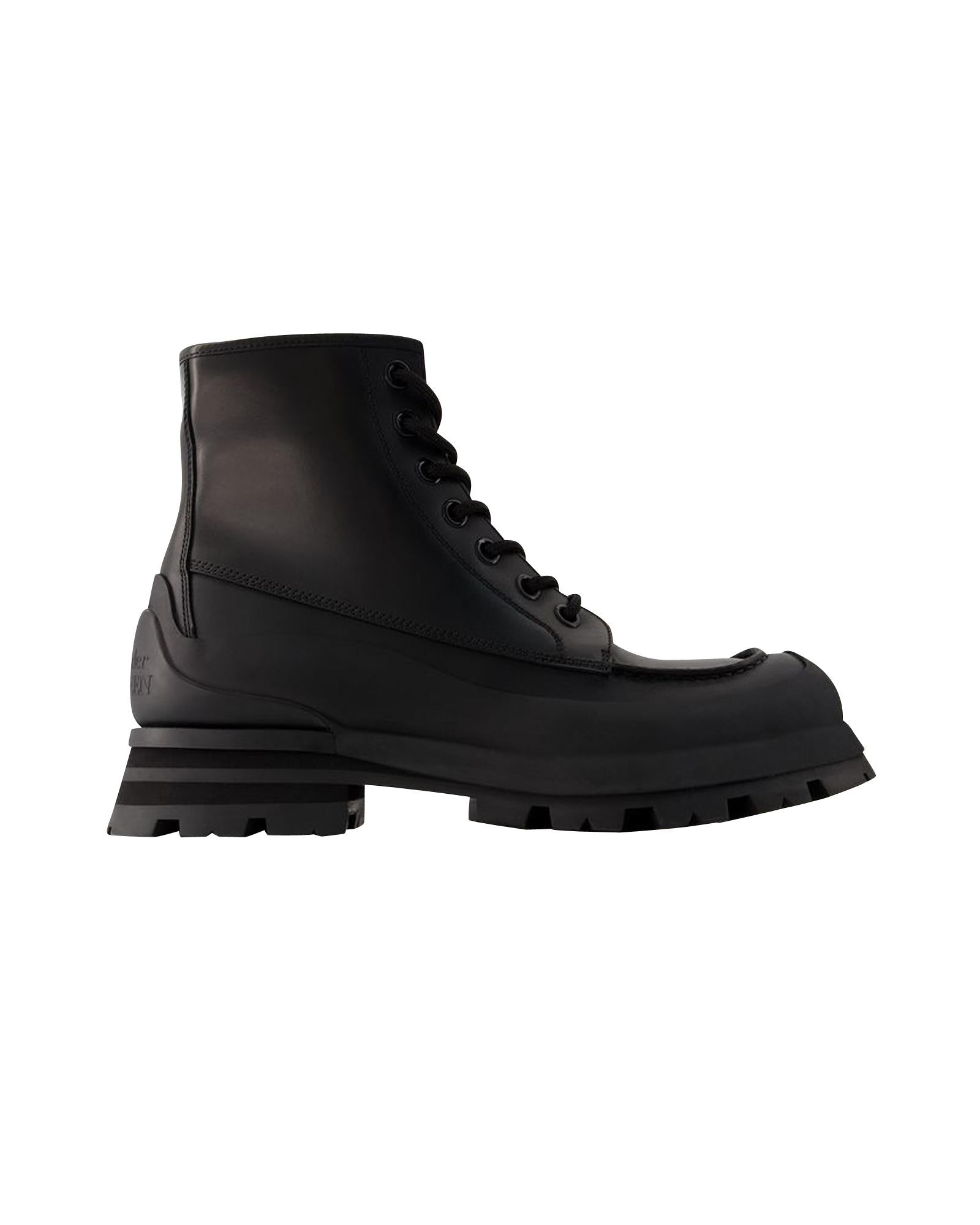 image of Ankle Boots - Leather - Black