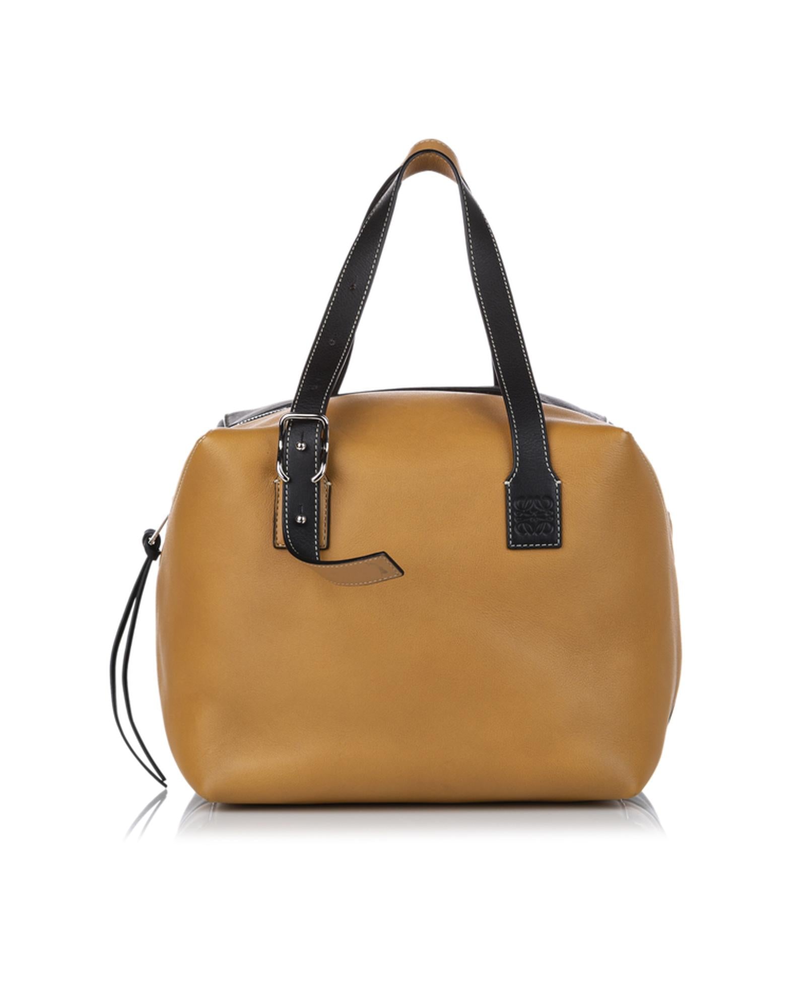 Image of Cube Leather Satchel