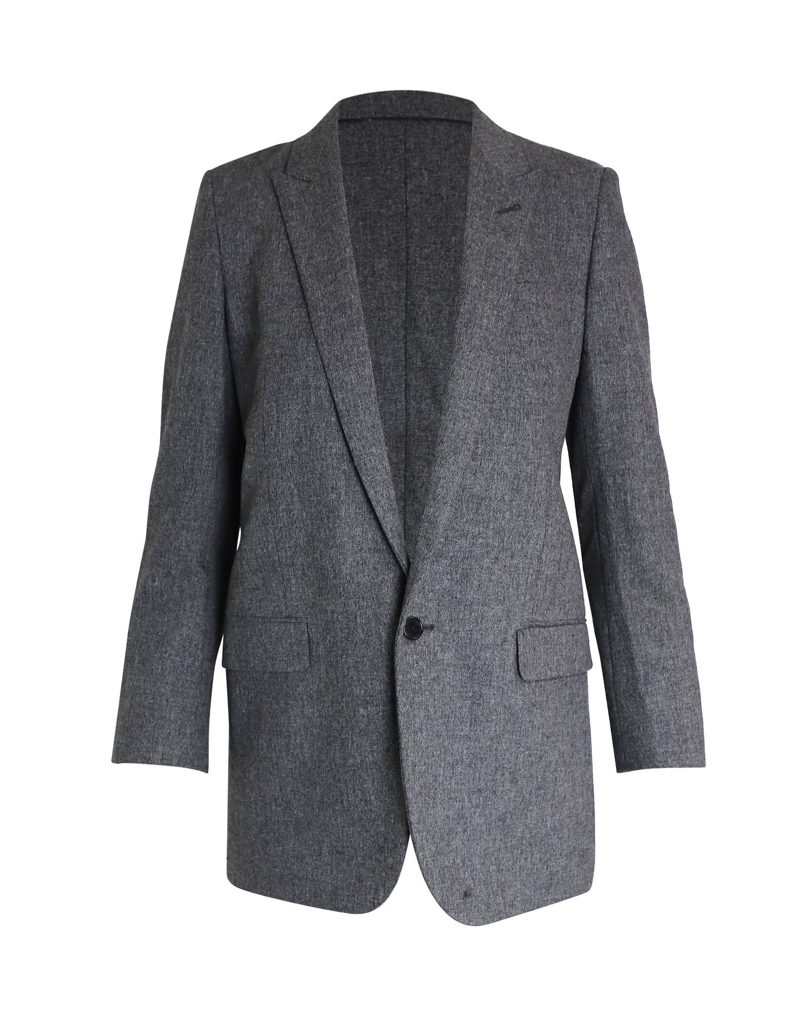 image of Sophisticated  Wool Single-Breasted Blazer