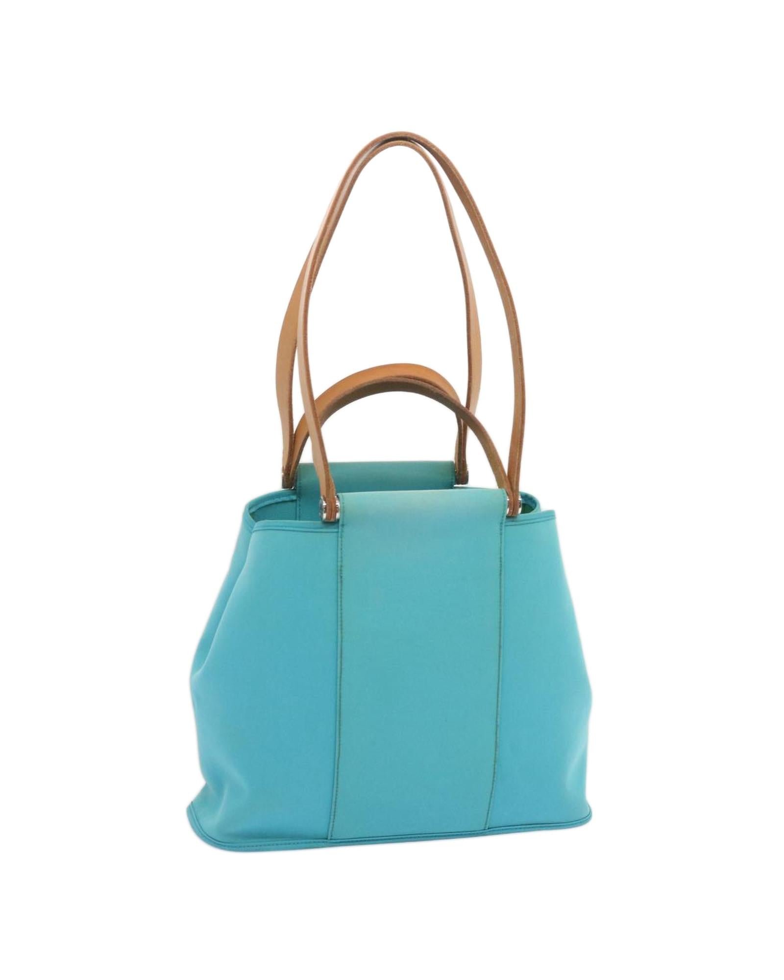 Image of Canvas 2way Hand Bag in Light Blue by Hermes