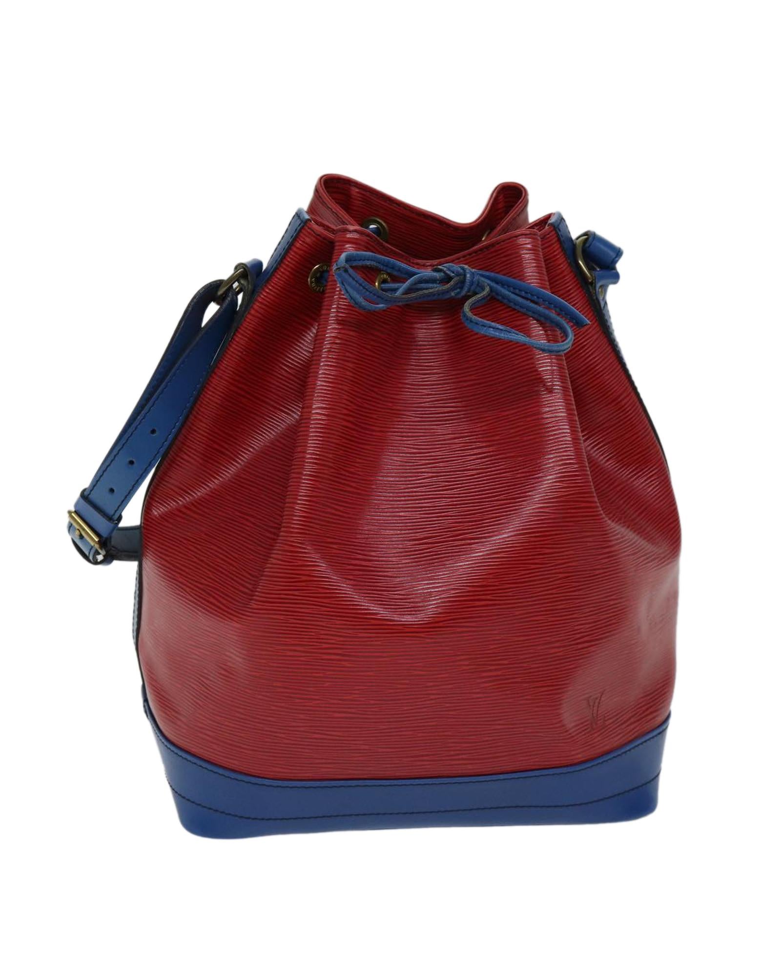 image of Red and Blue Epi Leather Shoulder Bag