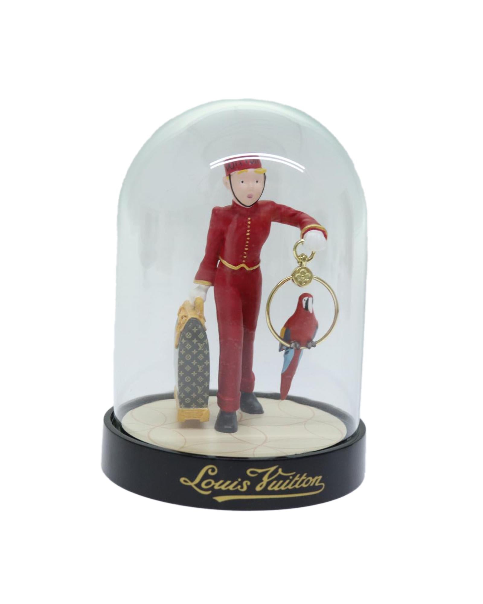 Image of Clear Glass Louis Vuitton Snow Globe with Item Box (Rank B)