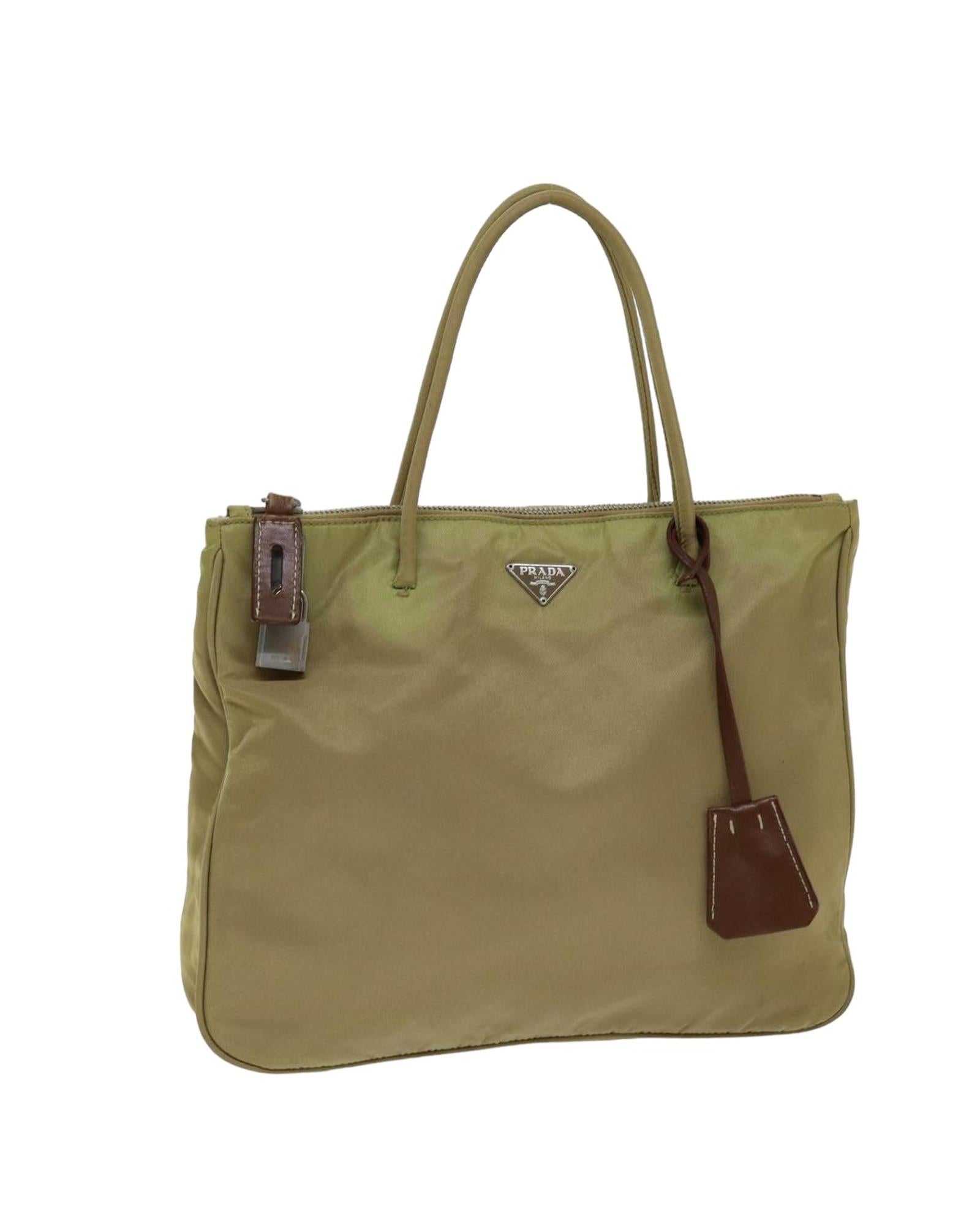 image of Beige Nylon Tote Bag with Accessories - Pre-owned