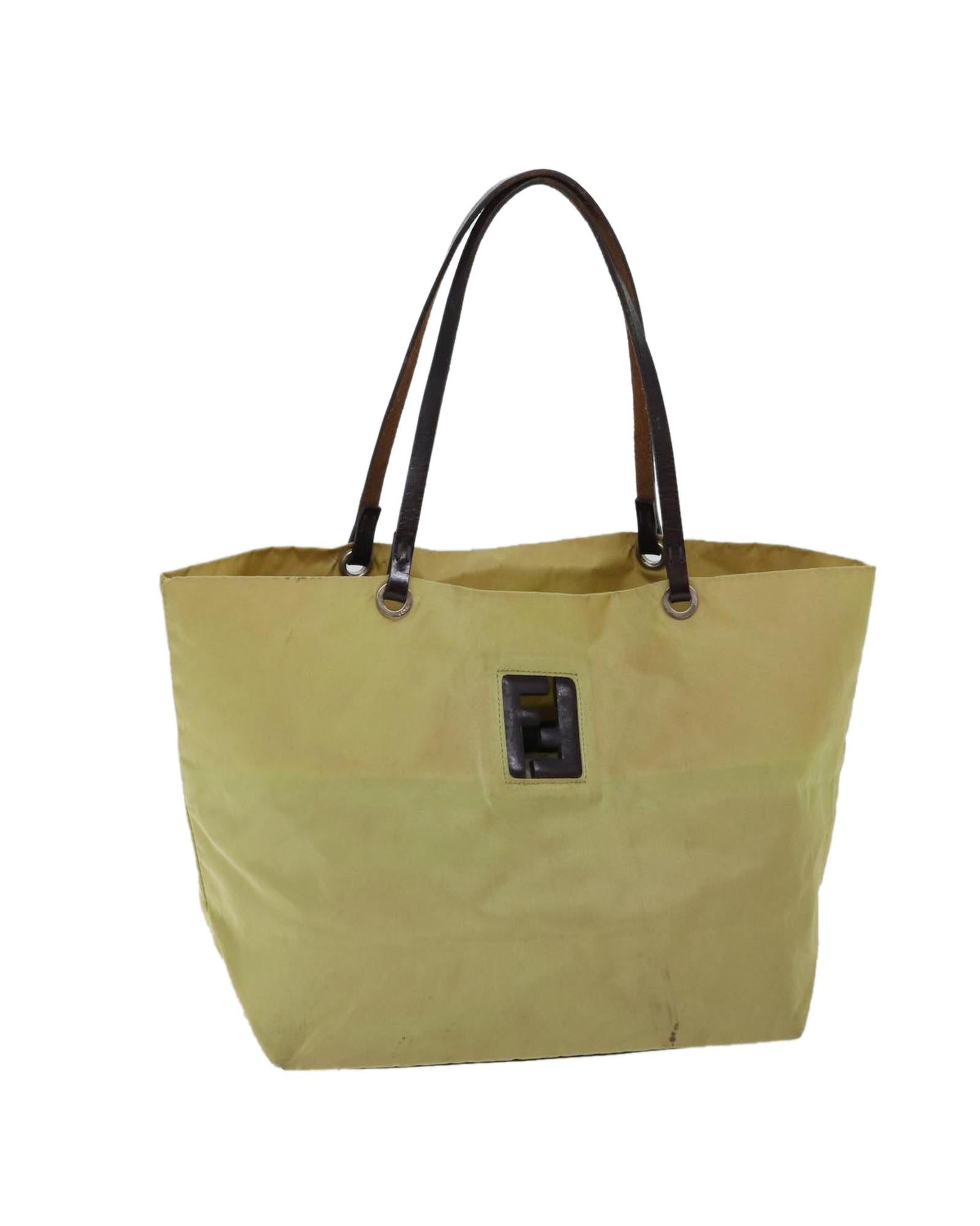 image of Yellow Nylon Tote Bag with Accessory from Italy - CD Rank