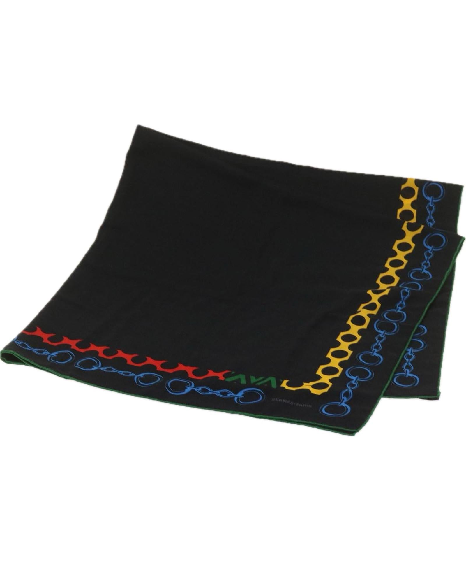 image of Black Cashmere Chain Scarf by Hermes