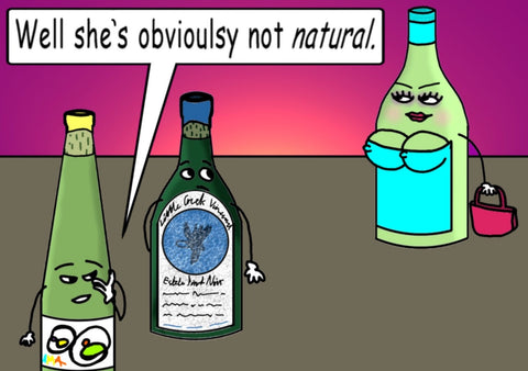 natural wine cartoon