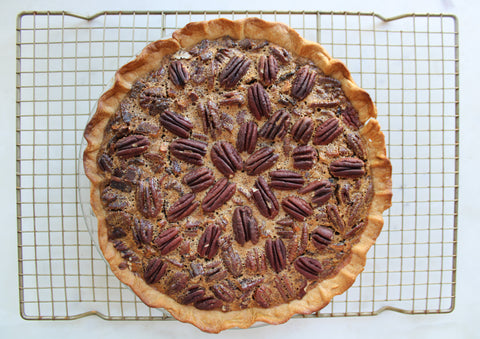 finished brown butter bacon pecan pie