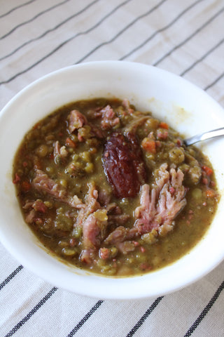 finished ham and bean soup
