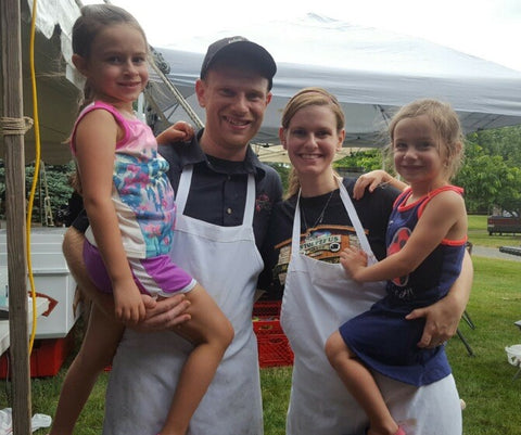 Jason and Nichole with their daughters at Intercourse Heritage Days