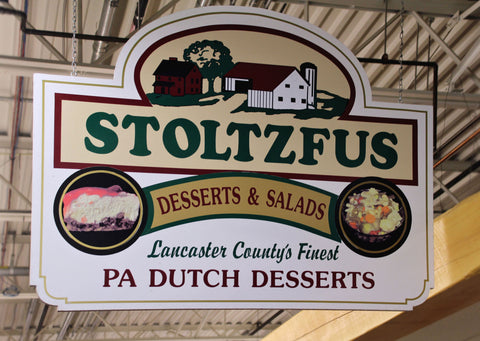 Stoltzfus Meats PA Dutch Desserts sign