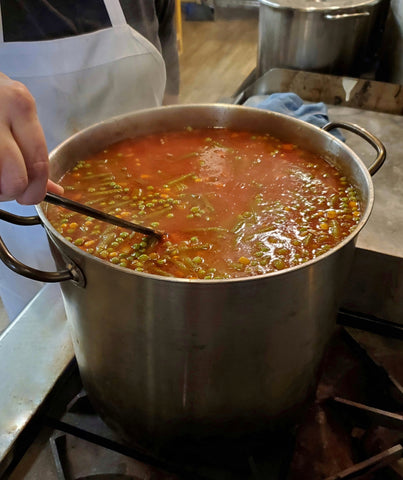 Stoltzfus Meats pot of homemade soup