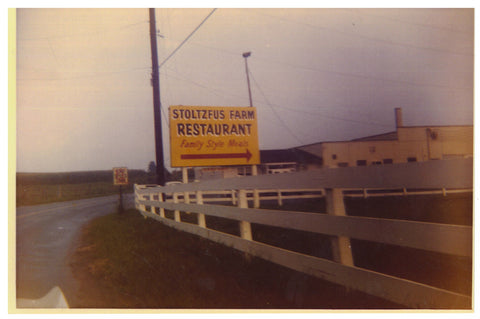 Stoltzfus Farm Restaurant sign in Intercourse, PA