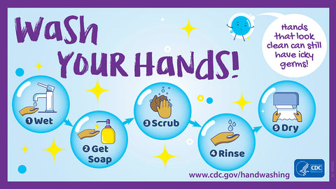 wash your hands infographic from the CDC