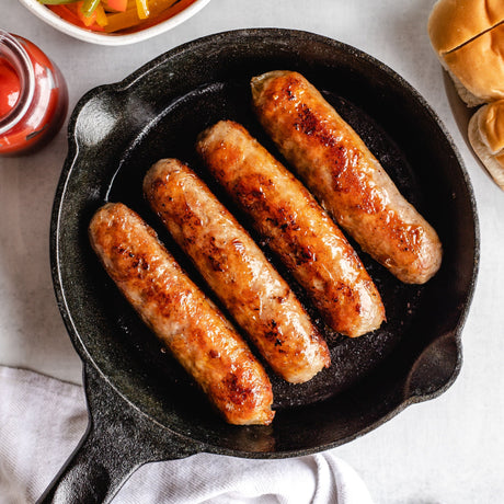 Cast Iron Sausage Pan Non-sticky Steak Frying Pan Portable Square Gas  Stoves Grill Pan Wooden Handle Pot For Grilled Sausage Coo