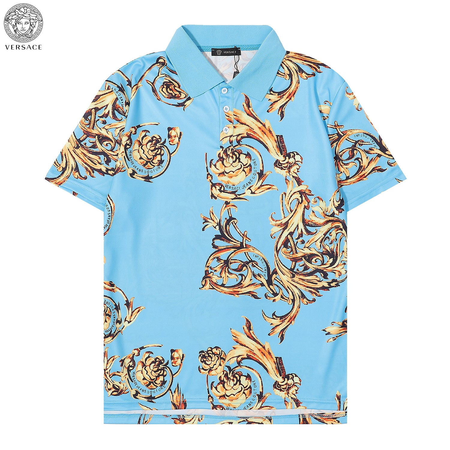 Versace Fashion Casual Simple Men Short Sleeve T-Shirt Tops Polo