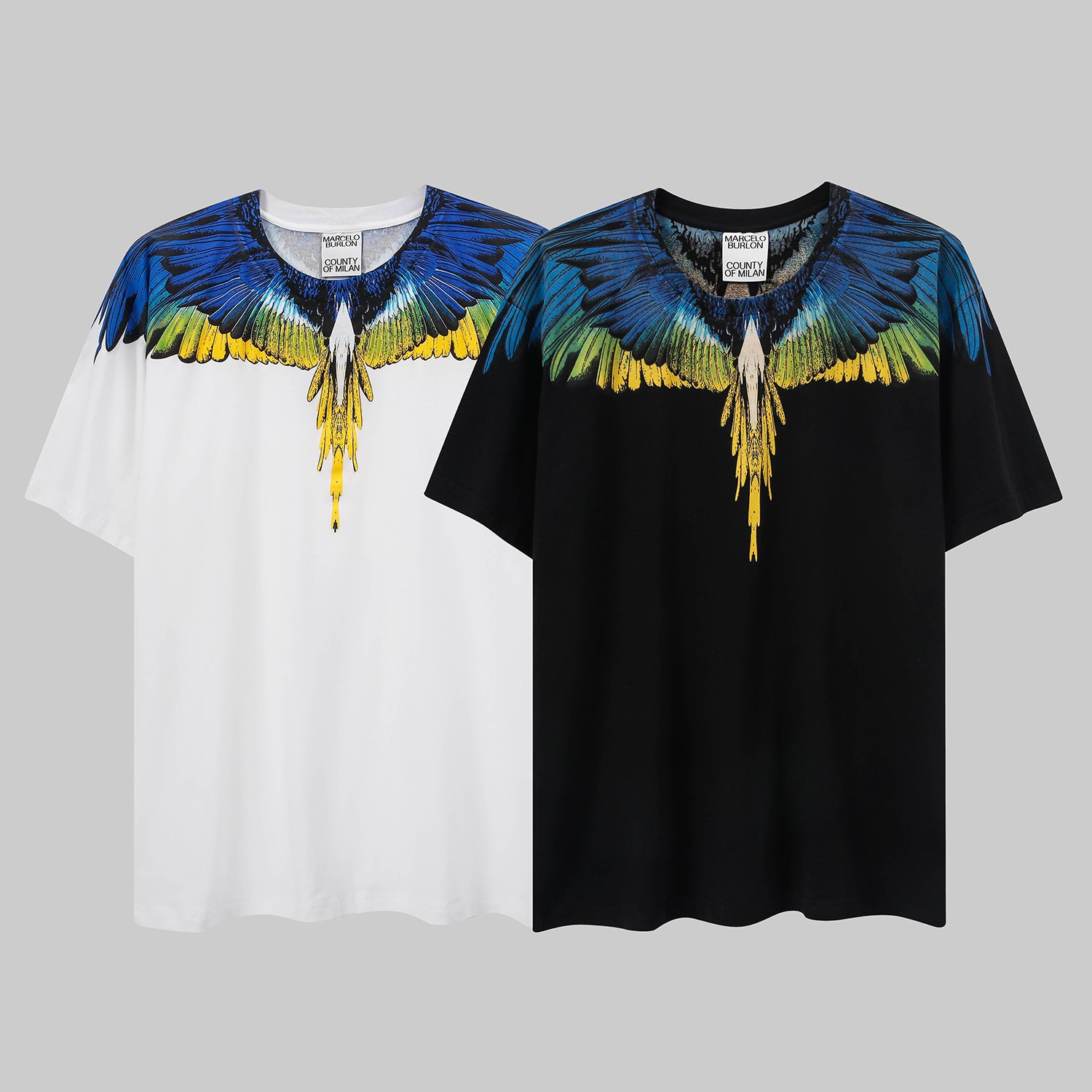 Marcelo Burlon Wings Fashion Casual Simple Men Short Sleeve T-Sh