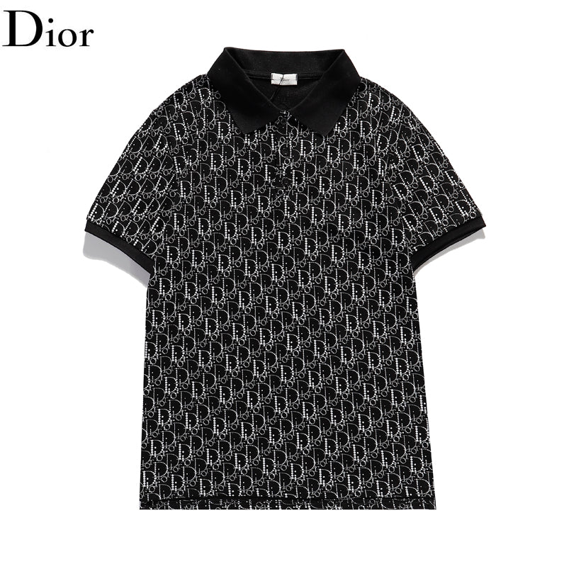 Dior Lapel Short Sleeve T-Shirt Top Polo Shirt