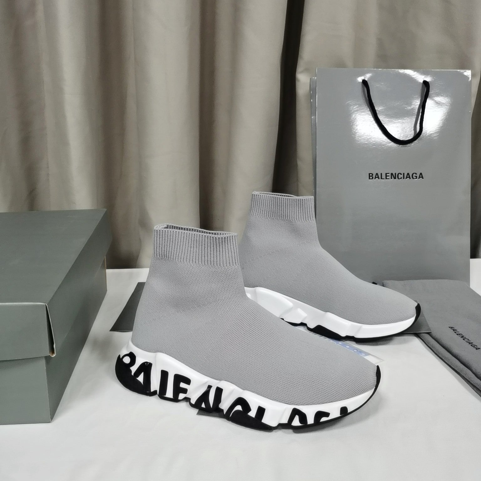 Balenciaga Fashion Sock Boots Woman Men Casual Shoes Breathable 