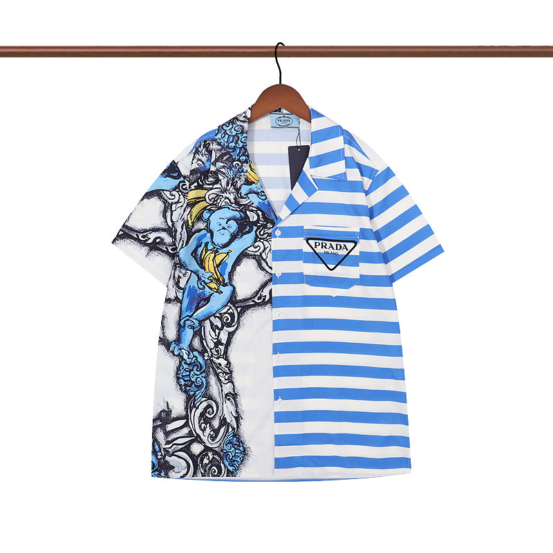 Prada Fashion Casual Simple Men Short Sleeve T-Shirt Tops Polo s