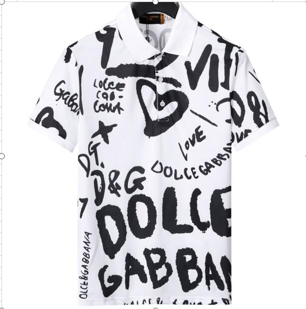 D&G DOLCE & GABBANA Fashion Casual Simple Men Short Slee