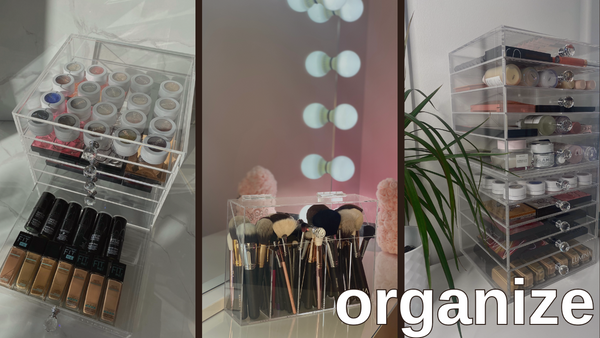 Acrylic makeup organizers