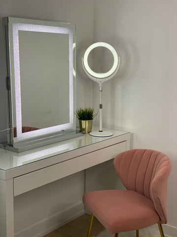 LED strip vanity mirror