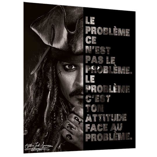 Capitaine Jack Sparrow Poster Imprime Sur Metal Citation Inspireplate