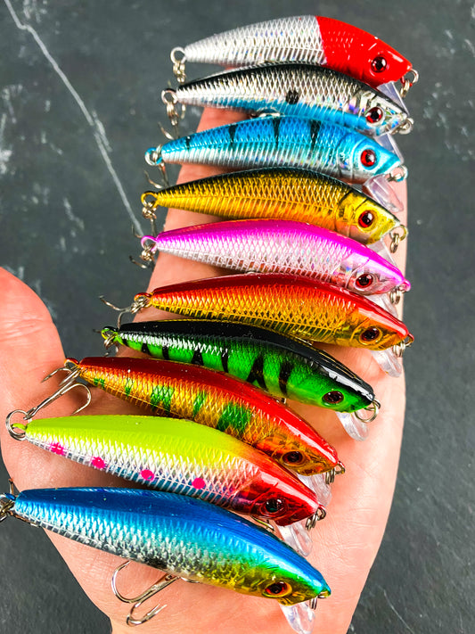 5 pcs Rattling Skinny Long Sinking Hard Crankbait Fishing Lures – Outdoor  Junction US