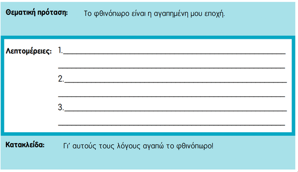 Καταγραφή λεπτομερειών τρόποι ανάπτυξης παραγράφου