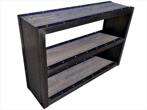 Modern Industrial Bookcase - Front View