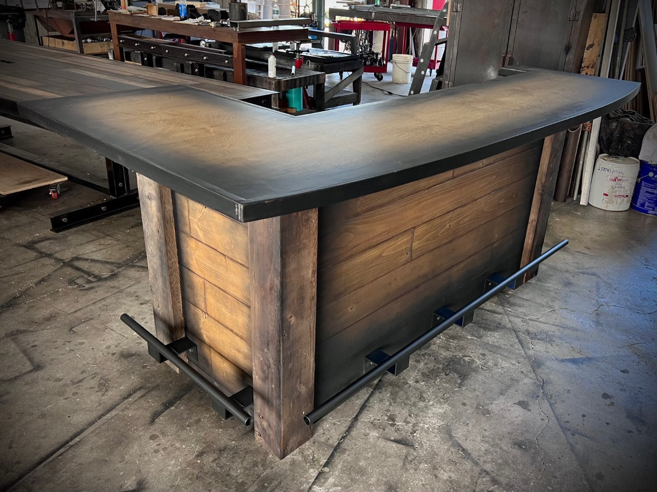 isolatie voorraad roestvrij Rustic plank goodtimes bar, L shape bar , rustic wood bar , coastal ba –  Industrial Evolution Furniture Co.
