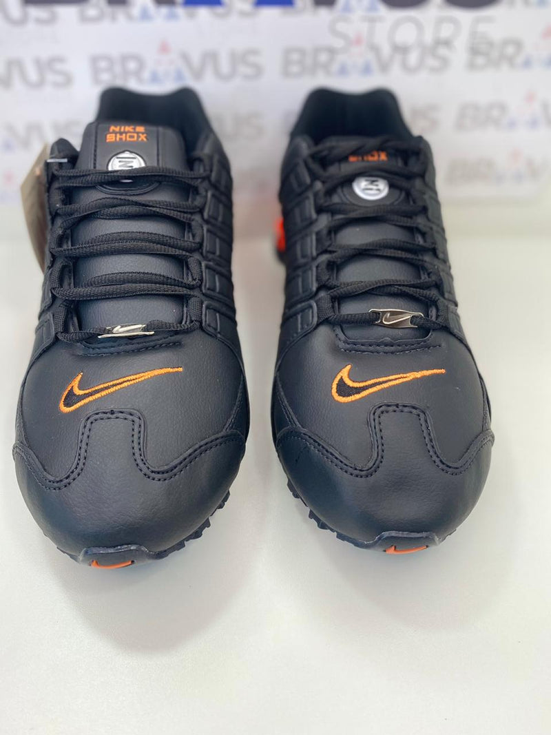 nike shox nz preto e laranja