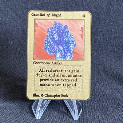 Gauntlet of Might Gold Metal Magic the Gathering (MTG) card