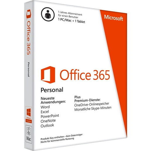 Microsoft Office 365 Personal Español, 32/64-bit, 1 Usuario, 1 Disposi –  Samara Online