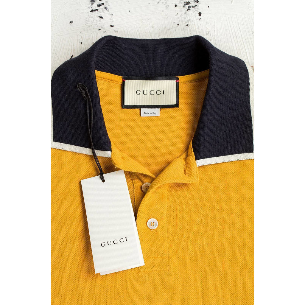 yellow gucci polo shirt