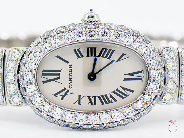 cartier full diamond watch