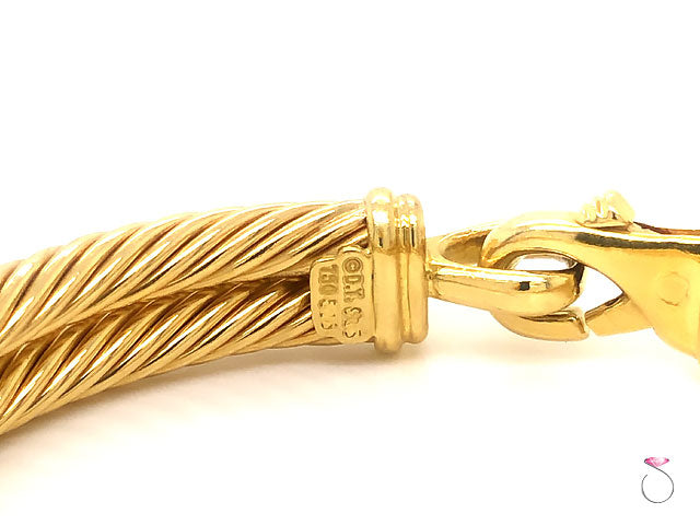 DAVID YURMAN Double Cable Bracelet In 18K Yellow Gold
