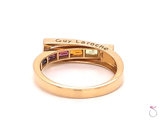 Guy Laroche MultiGemstone Rainbow Band Ring