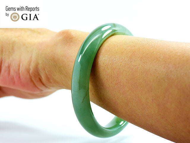 natural green jade bangle