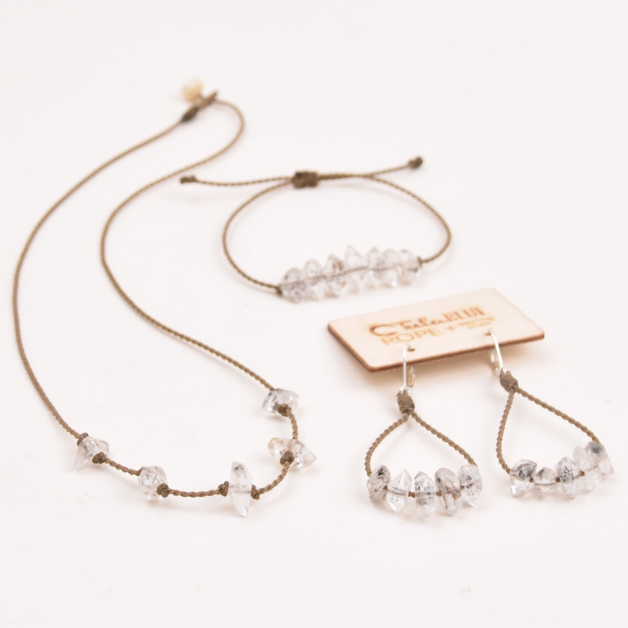 Herkimer Diamond Drop - Earrings, Bracelets + a Necklace! All Limited.