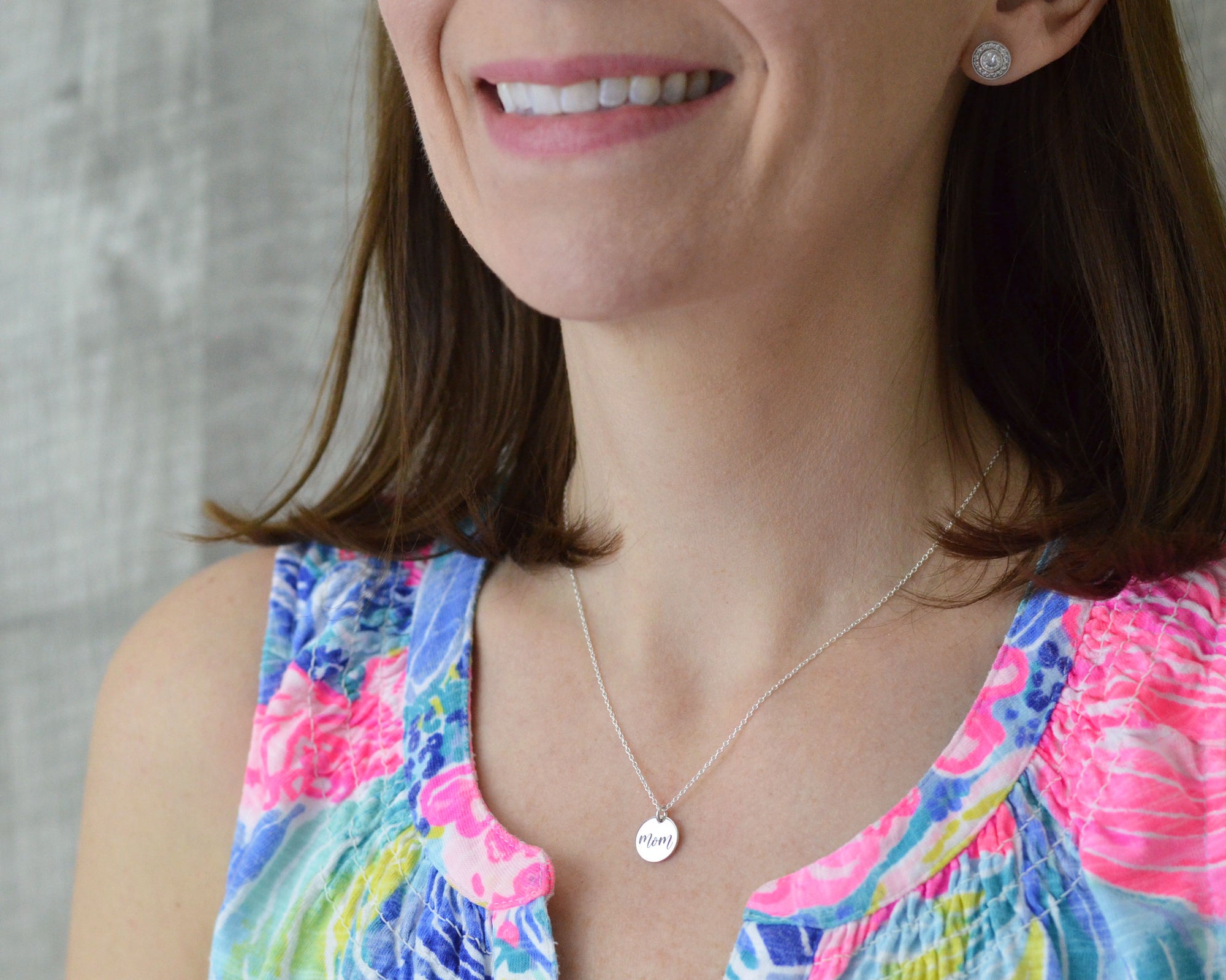 Mom Necklace in Sterling Silver | Wellesley Row