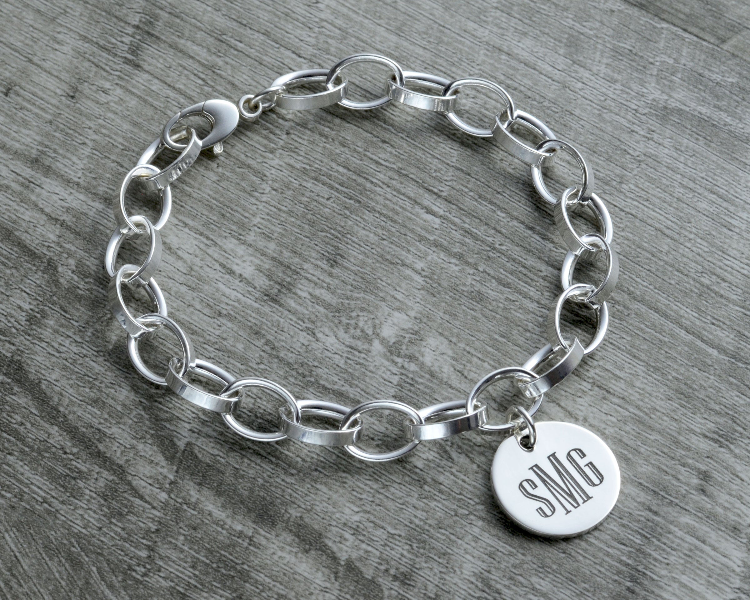 Classic Sterling Silver Charm Bracelet | Wellesley Row 7.1