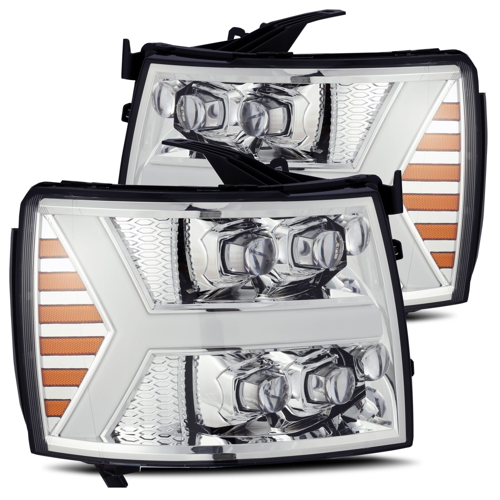 ALPHAREX 2007-2013 Chevrolet Silverado NOVA-Series LED Projector Headlights Chrome