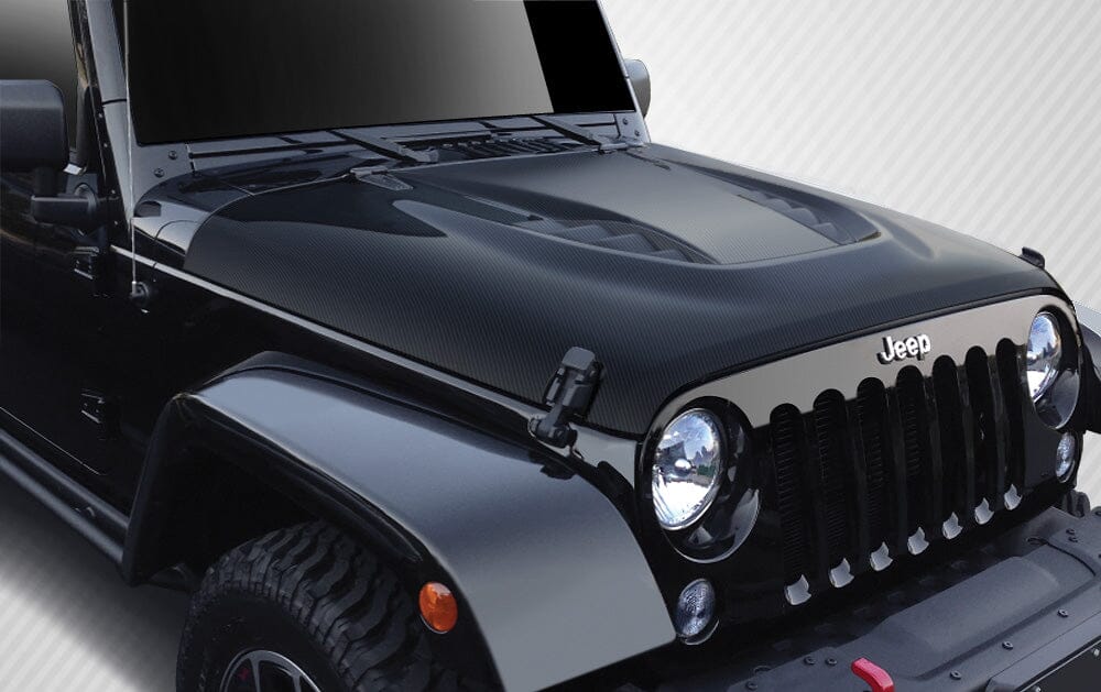 2007-2018 Jeep Wrangler Power Dome Carbon Fiber Hood – Truck2go