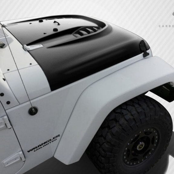 2007-2018 Jeep Wrangler Power Dome Carbon Fiber Hood – Truck2go