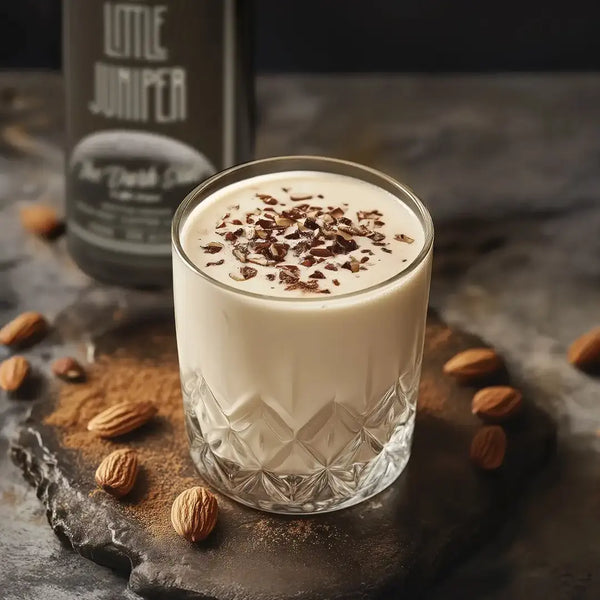 Little Juniper Toasted Almond Cocktail, Toasted Almond Cocktail recipe, Coffee Liqueur Cocktail Recipe