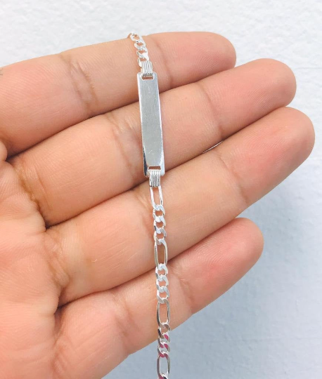 boys id bracelet sterling silver